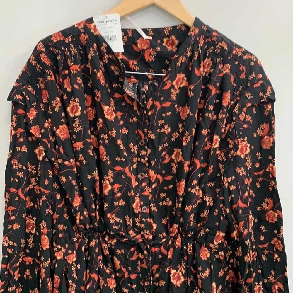 NWT Free People Flower Fields Mini Dress retro western Preppy boho inspired